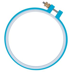 Borduurring kunststof rond blauw Ø 12,5 cm