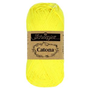 Scheepjes Catona 601 neon geel