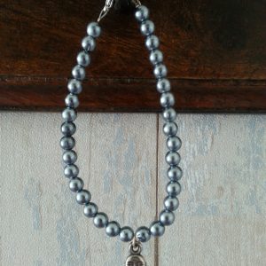 Grijze armband boeddha