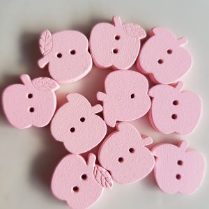 Houten knopen appeltjes 10 stuks
