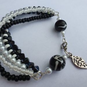 Armband zwart wit