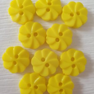 Gele bloementje knopen 10 stuks