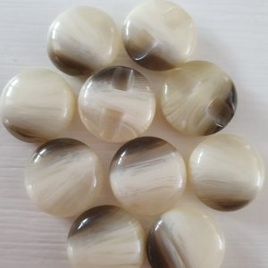 Wit - crème - grijs bolle knopen 10 stuks