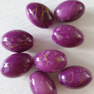 Paarse kralen 8 stuks