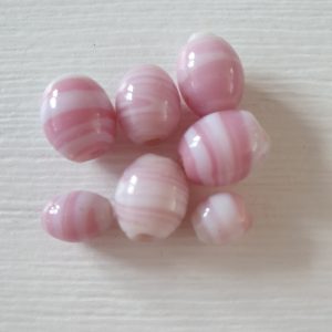 Roze kralen 7 stuks