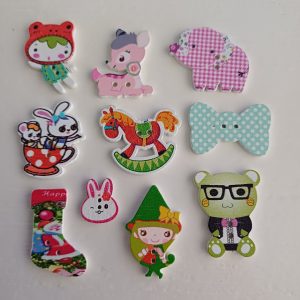 Houten knopen 10 stuks