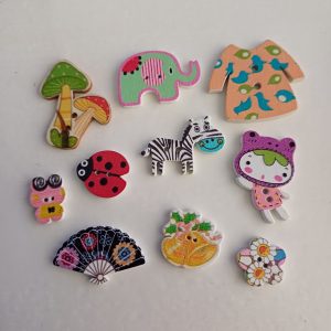 Houten knopen 10 stuks