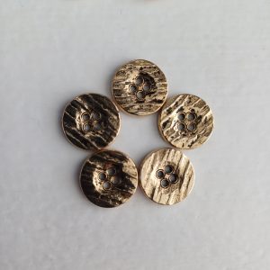 Vintage goudkleurige knopen 5 stuks