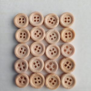 Houten bruine knoopjes 20 stuks