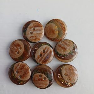 Bruine knopen 8 stuks