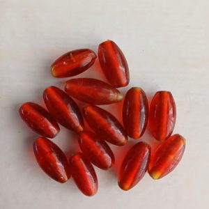 Oranje kralen 10 stuks