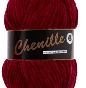 Chenille 6 nr. 42 donkerrood