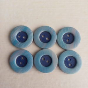 Blauwe knopen 6 stuks