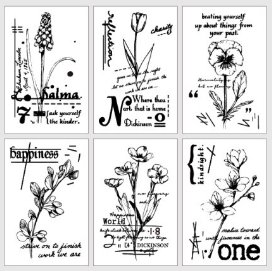 Stempels bloem stamp set A