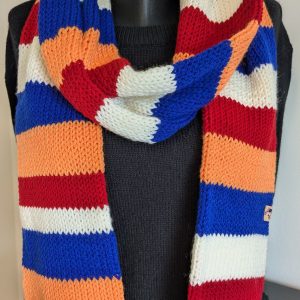 Handgemaakte gebreide Koningsdag sjaal van acryl voor volwassenen [GRATIS verzending]