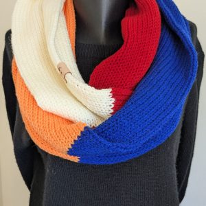 Handgemaakte gebreide Koningsdag sjaal van acryl voor volwassenen [GRATIS verzending]