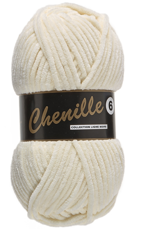 Chenille 6 nr. 16 gebroken wit