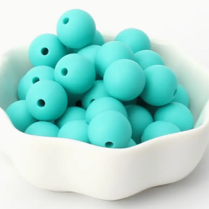 Blauwe silicone kralen 10 stuks