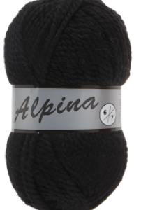 Lammy Yarns Alpina zwart nr. 001