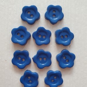 Bloemetjes donkerblauwe knoopjes 10 stuks