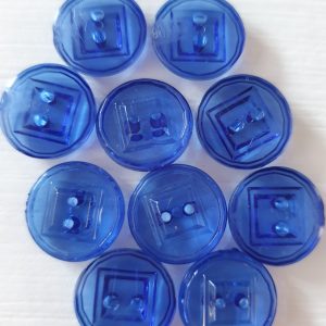 Blauwe doorzichtige knopen 10 stuks