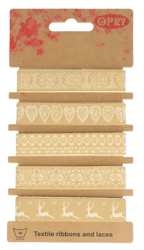 Band 15 mm beige 5 x