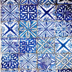 Decoupage papier blauw mozaïek nr. 306 – 30 cm x 42 cm