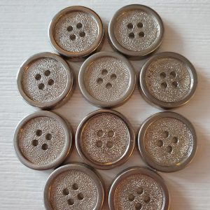 Zilverkleurige knopen 10 stuks