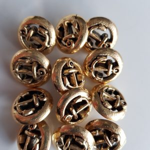 Goudkleurige knopen 12 stuks