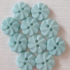 Lichtblauwe bloemetjes knopen 10 stuks