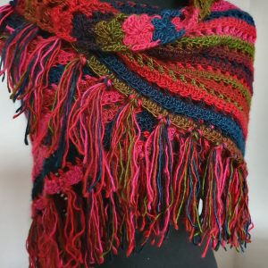 Rode blauwe omslagdoek