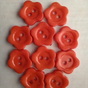 Oranje knopen bloem 10 stuks