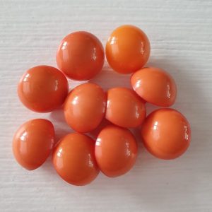 Oranje bolle knoopjes 10 stuks