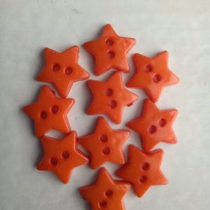 Oranje knopen ster 10 stuks