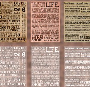 Vintage papier 30 stuks tekst en nummers