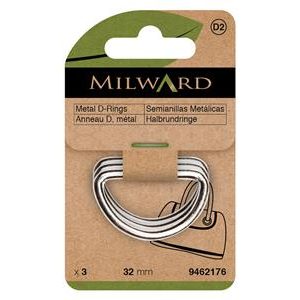 D-ring zilver 32 mm  stuks