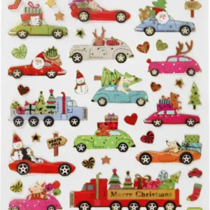 Stickervel Rijden met kerst