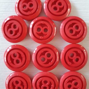 Rode knopen 11 stuks