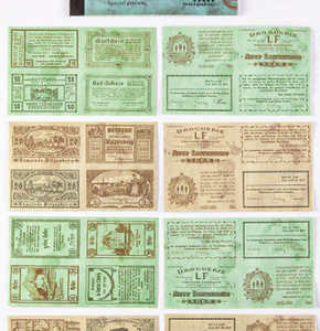 Tickets boekje papier set D