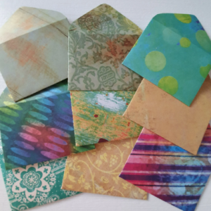 Mini enveloppen vintage 9 stuks