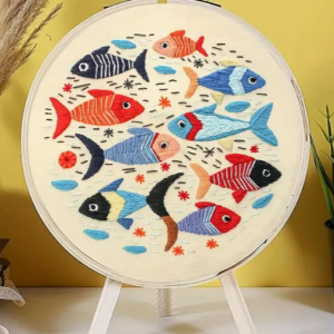 Embrodery diy pakket vissen