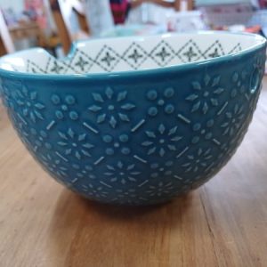Blauw witte yarnbowl keramiek