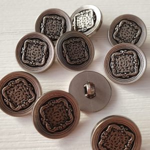 Zilverkleurige knopen 10 stuks