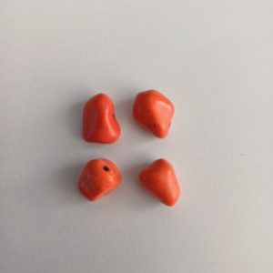 Oranje kralen 4 stuks