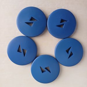 Blauwe knopen 5 stuks