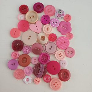 Roze knopen 40 stuks