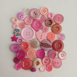 Roze knopen 40 stuks