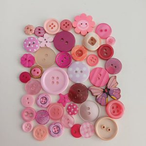 Roze knopen 40 stuks