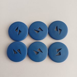 Blauwe knopen 6 stuks
