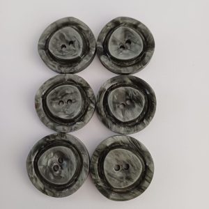 Grote grijze knopen 6 stuks